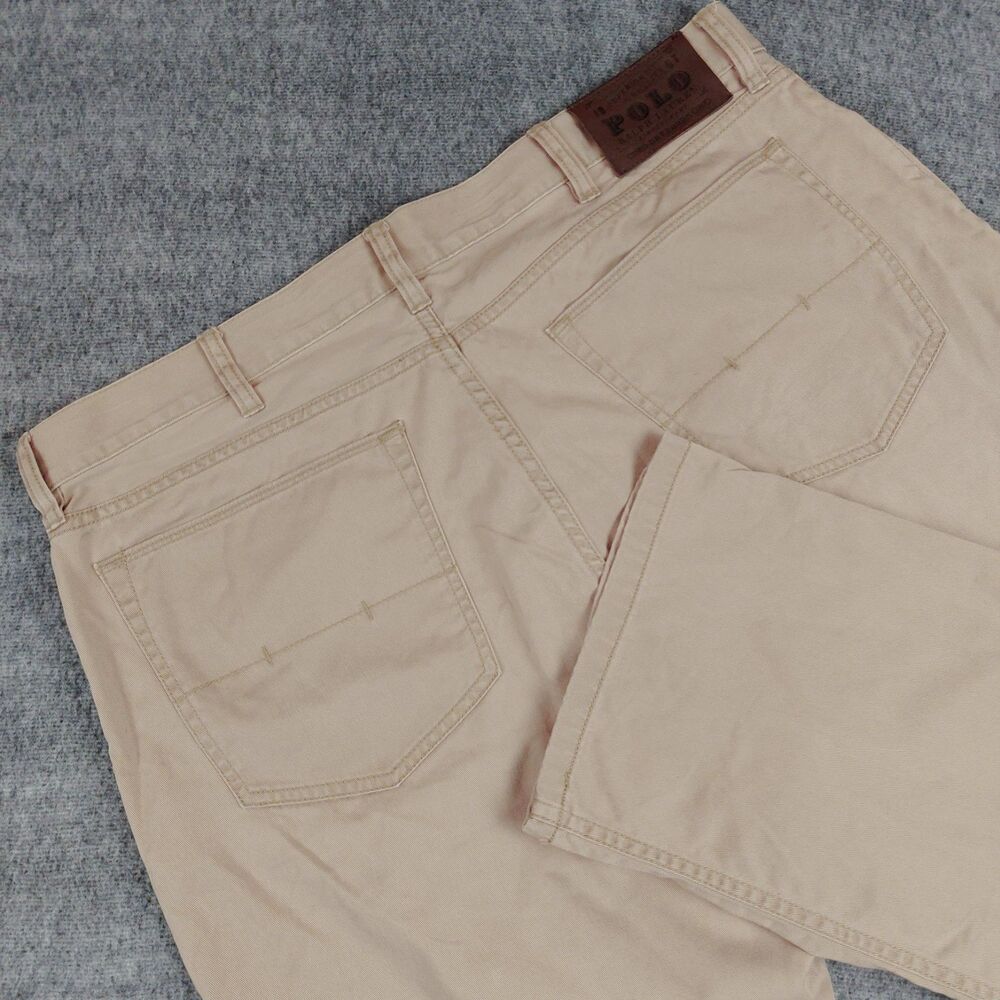 Polo Ralph Lauren Men 38x32 (39x32.5) Straight Fit 650 Montana Khaki Chino Pants